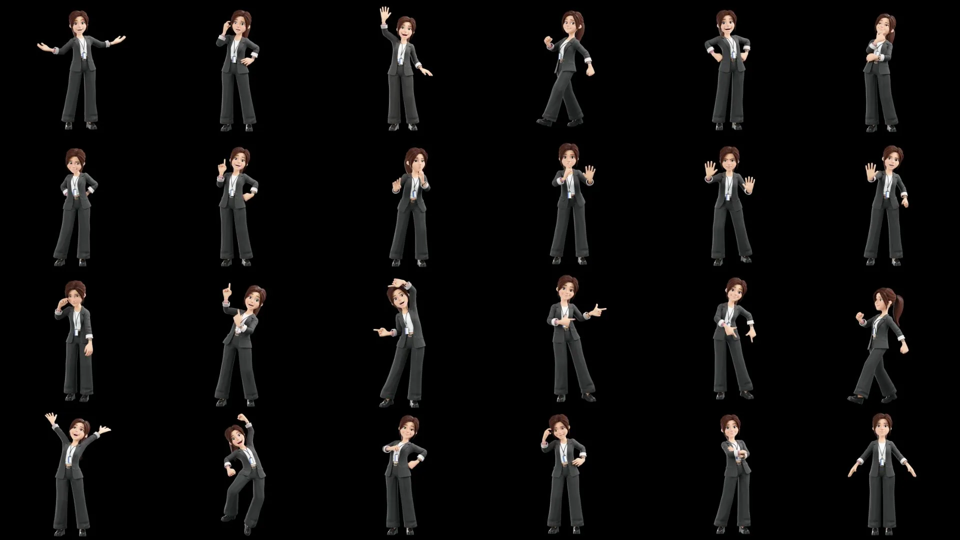 24 Business Casual Woman professional poses