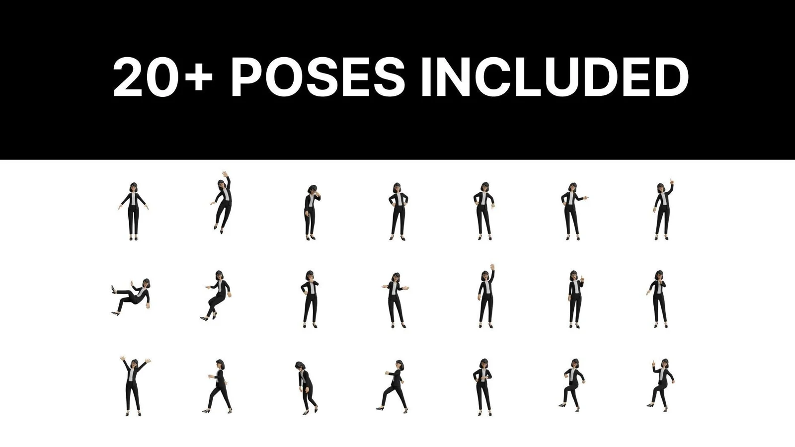 Office Secretary Woman : collection de plus de 20 poses