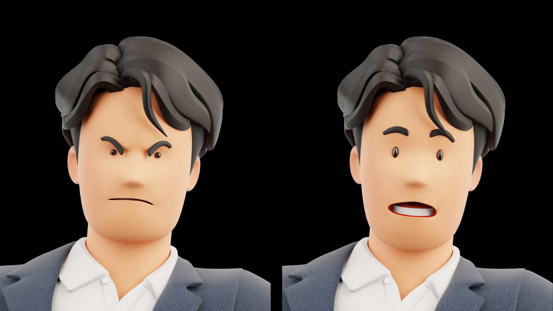 Cartoon Business Casual facial expression 2