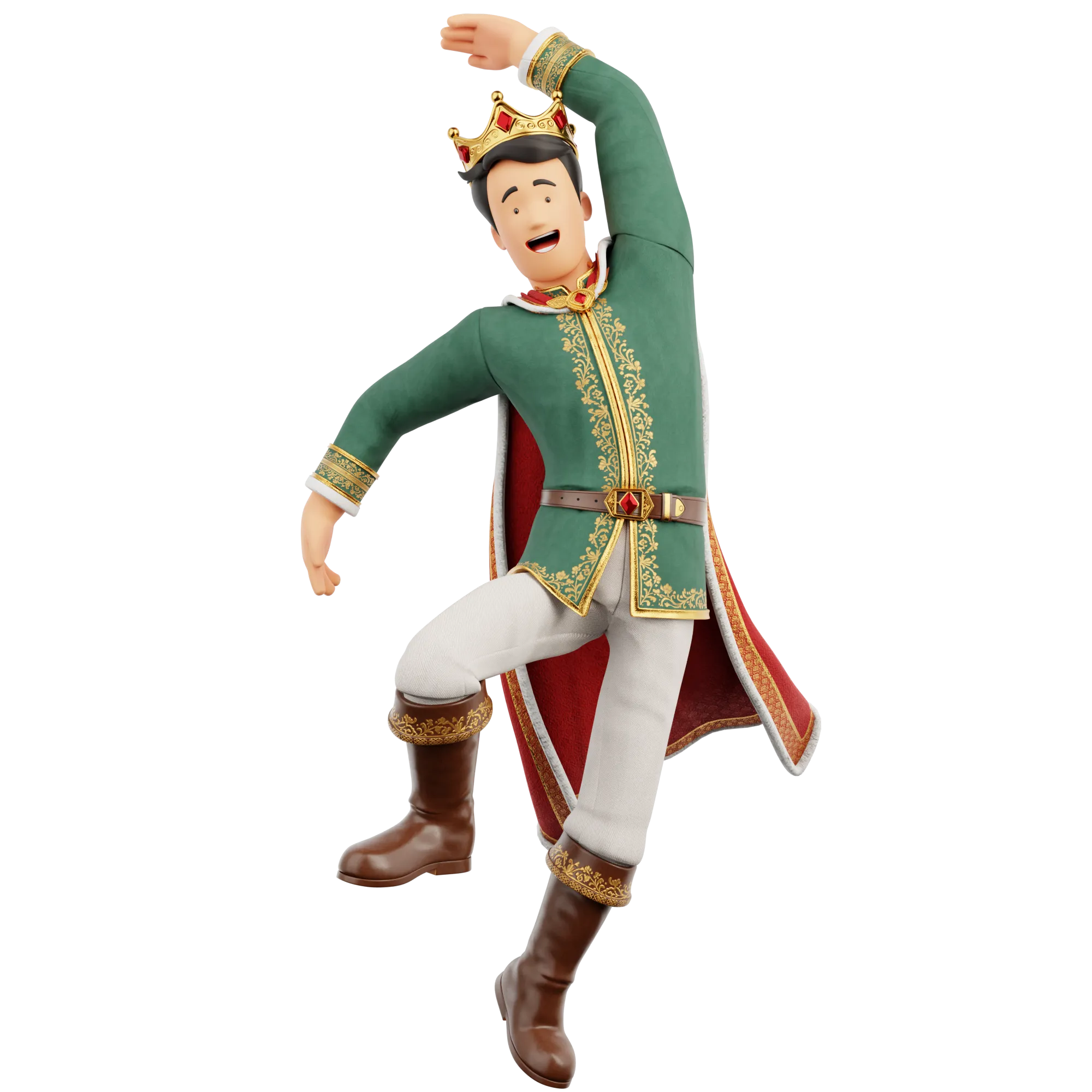 Cartoon King full-body pose 1