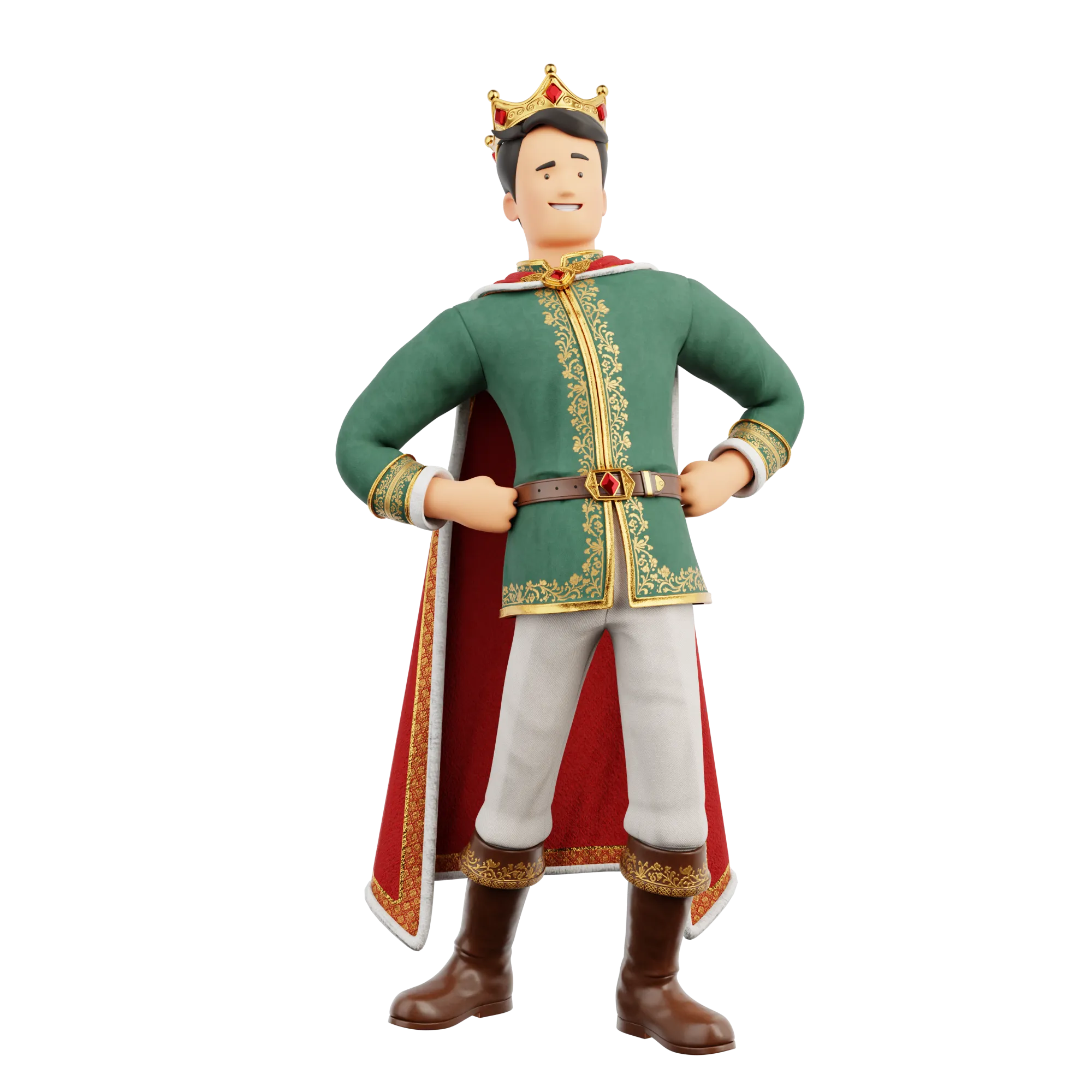 Cartoon King full-body pose 3