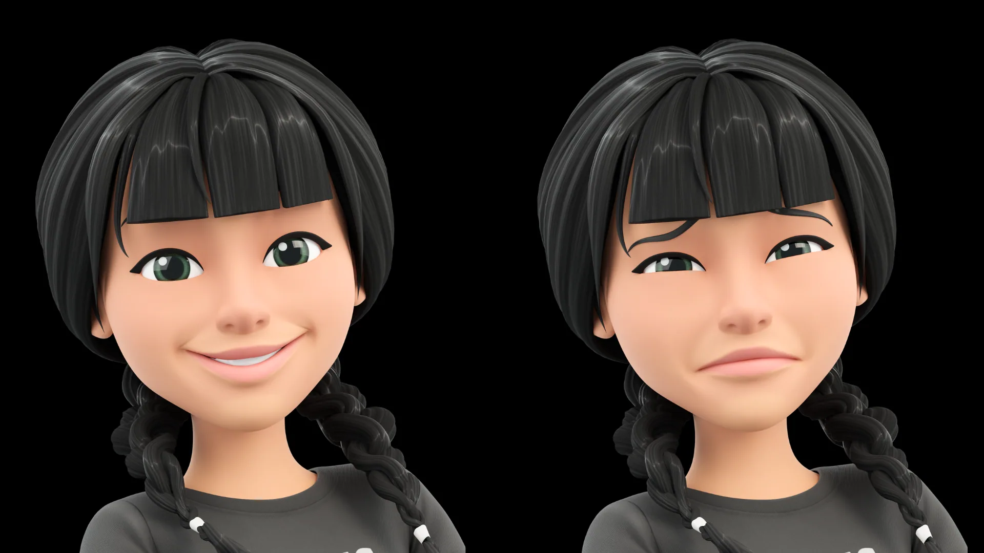 Cartoon Rocker Teen facial expression sheet 3