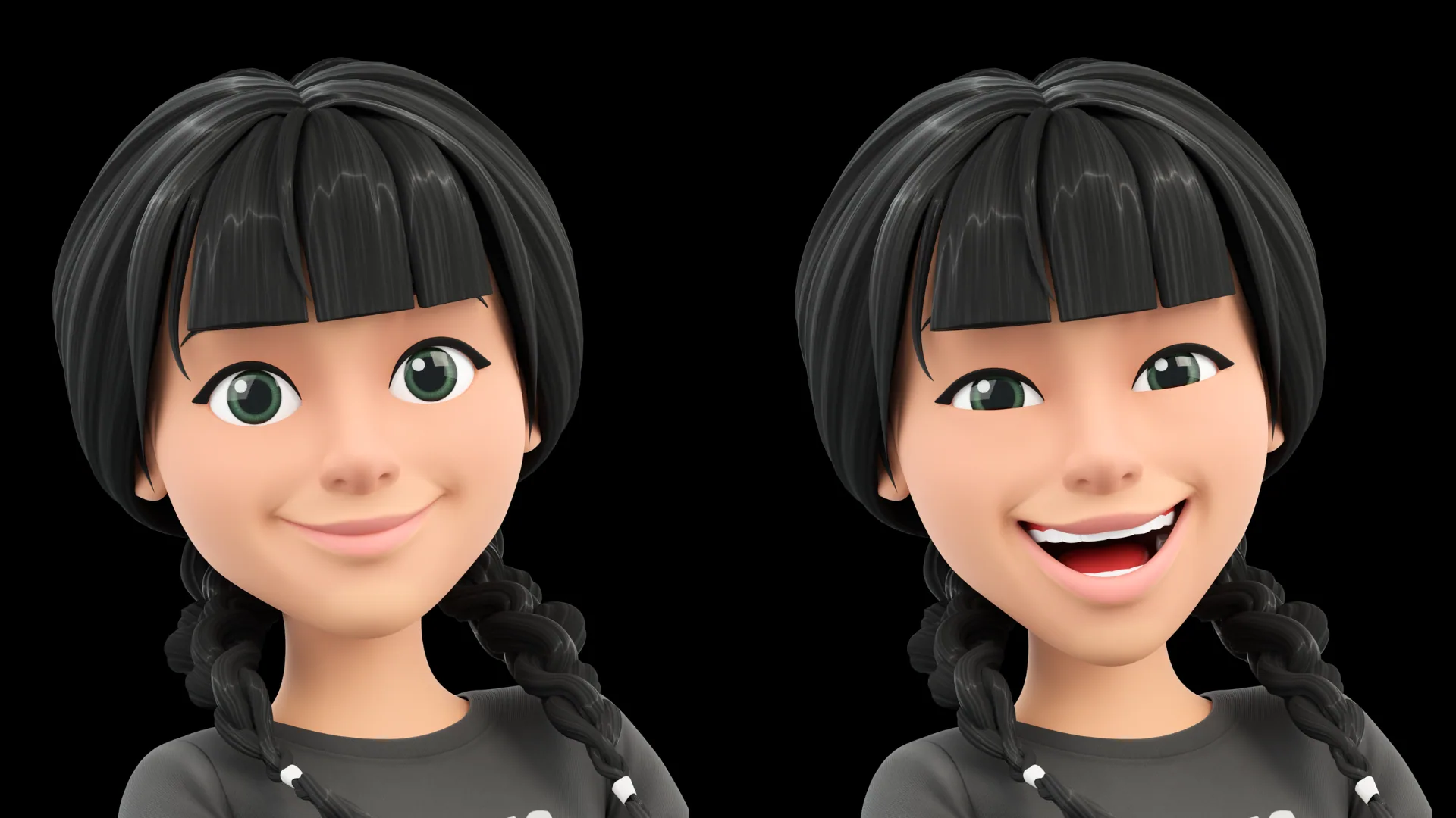 Cartoon Rocker Teen facial expression sheet 4