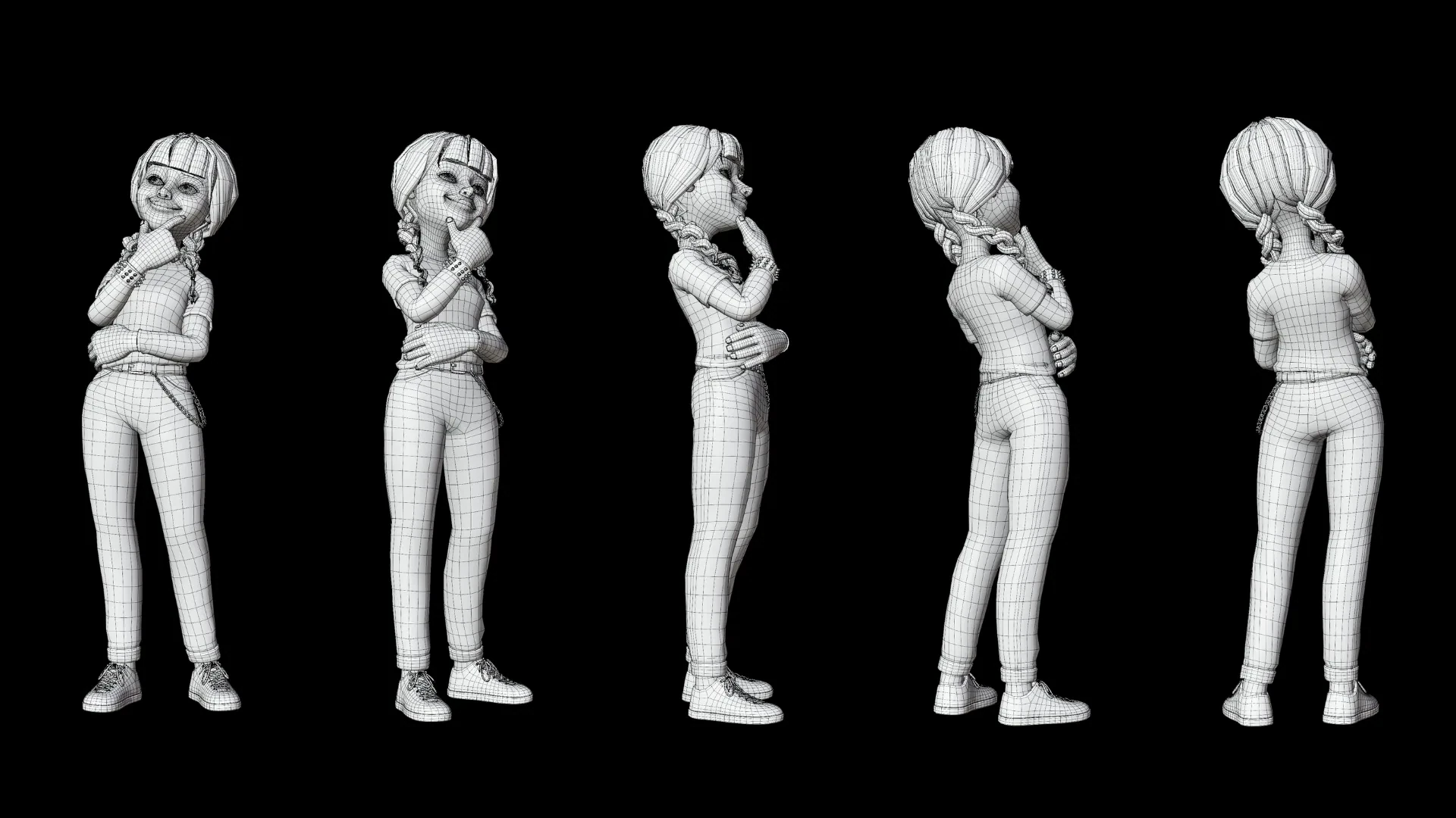 Cartoon Rocker Teen wireframe inspection preview