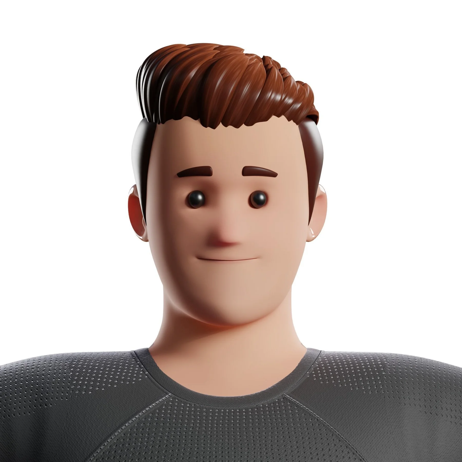 Fitness Man detail preview face and hair front
