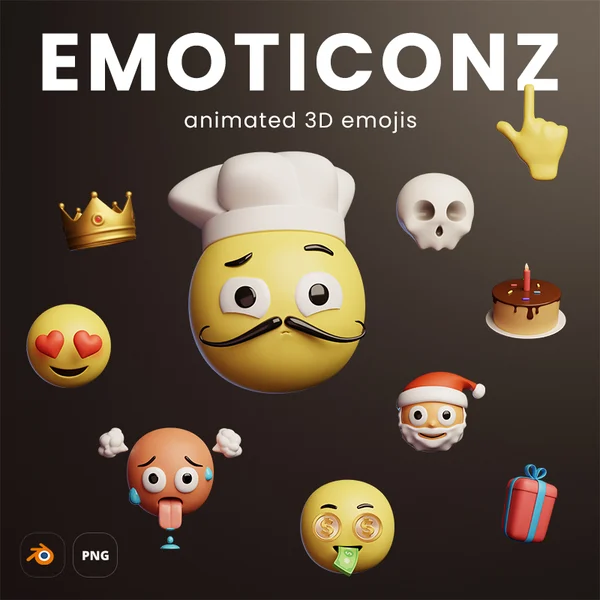 Animated 3D emoji pack