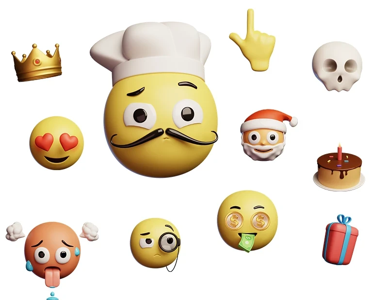 Preview of animate 3D emoji pack