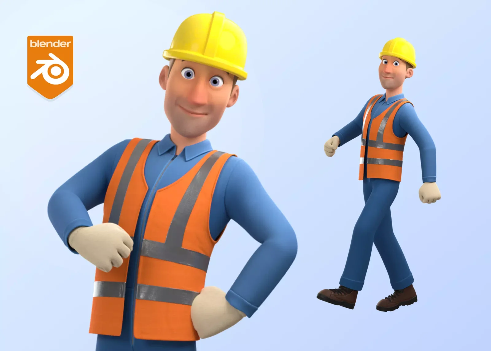 Ouvrier de chantier cartoon