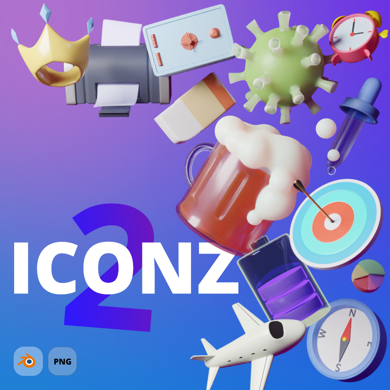 Massive pack of 3D icons