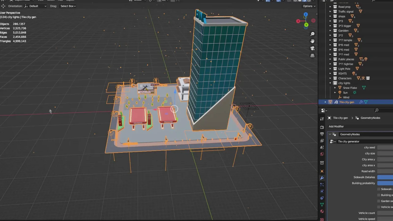 Worldz-Stadtgenerator in Blender